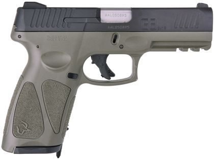 Taurus G3 9mm Semi-Auto Pistol - Matte Black & OD Green Grip