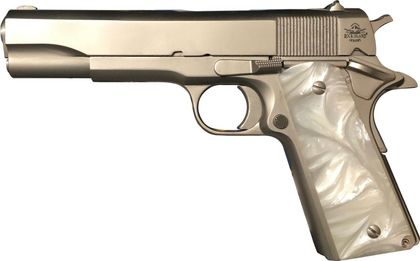 Rock Island M1911-A1 Nickel .45 ACP Pistol with Pearl Grips