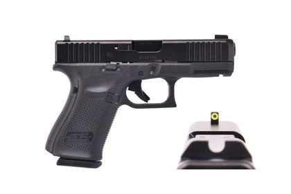GLOCK G19 Gen 5 Tactical 9mm Compact Pistol with Night Sights - Black