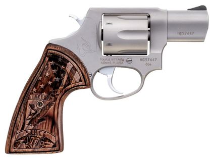 Taurus 605 Patriot .38 Special +P Revolver - USA Flag Walnut Grip