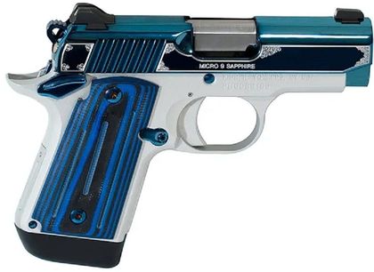 Kimber Micro 9 Sapphire - Compact 9mm Pistol with Blue PVD Finish
