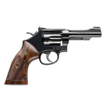 S&W Model 48 Classic .22 WMR Revolver - 4" Blued Steel & Wood Grip