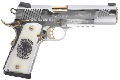 Girsan Regard S Liberatore 2 9mm Pistol - Elite Stainless & Gold Trim