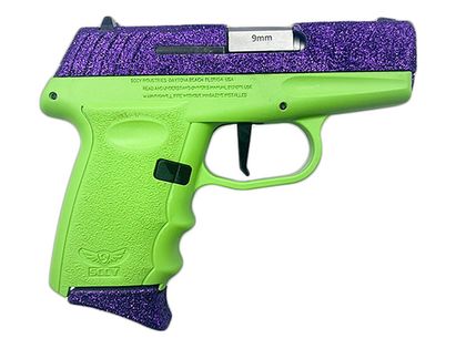SCCY DVG-1 9mm Vibrant Concealed Carry Pistol - Lime & Glitter Finish