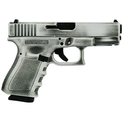 Glock 19 Gen 3 Distressed White Compact 9mm, 15-Rd Mag Handgun