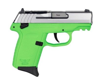 SCCY CPX-1 Gen3 9mm Compact Pistol - Lime Green Stainless Slide