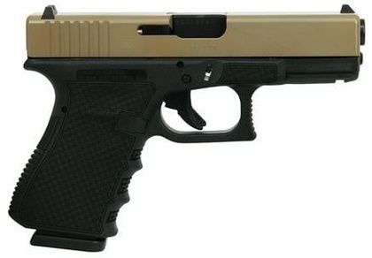 Glock 19 Gen 3 FDE Stippled Grip 9mm Compact Pistol, 15 Rounds