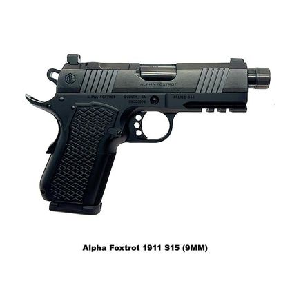 Alpha Foxtrot S15 Gen 1 - 9MM Semi-Auto Pistol, Black Anodized Finish