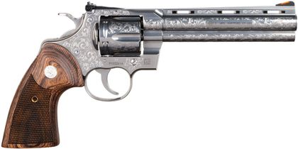 Colt Python Gen 1 .357 Magnum Engraved Revolver - 6" Stainless Steel