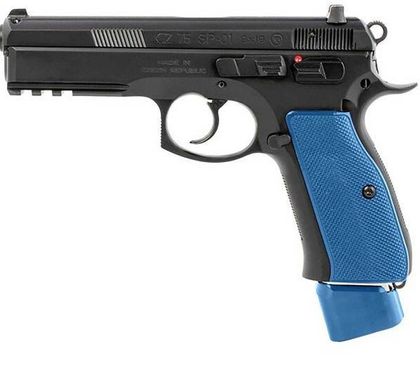 CZ 75 SP01 Comp Gen 1 9mm, 21rd, Night Sights, Blue Grip Pistol