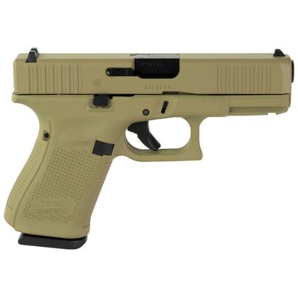 Glock 19 Gen5 Coyote Tan 9mm Pistol - Compact, Reliable, 15rd Capacity