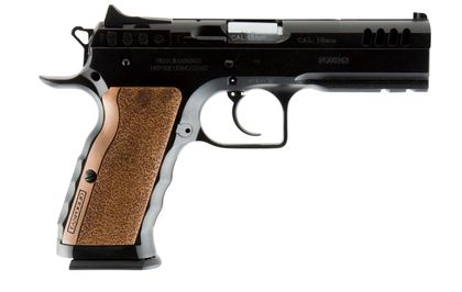 Tanfoglio Defiant Stock I 10mm DA/SA Pistol, 4.5" Barrel, Black Steel