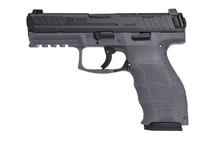 HK VP9 Gen 1 Optics-Ready 9mm Pistol - Black/Grey, Luminous Sights