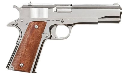 Rock Island GI Standard FS .38 Super Nickel 5" 9-Rd Semi-Auto Pistol