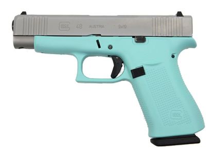 Glock 48 Slimline Gen 1 - Robins Egg Blue 9mm Compact Carry Pistol