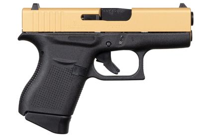 Glock 43 Gen 1 Compact 9mm Gold Slide Handgun for Everyday Carry