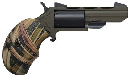 Huntsman Gen 1 .22 WMR Revolver - OD Green & Camo Grips, Compact Power
