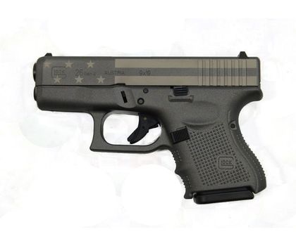 Glock 26 Gen4 9mm Compact Pistol - Gray Flag Conceal Carry Edition