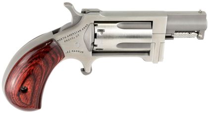 NAA Sidewinder .22 LR/.22 WMR Revolver - Compact Stainless Rosewood