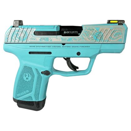 Ruger Max-9 Pro Gen 1 "Aztec Teal" 9mm Semi-Auto Pistol, Optic Ready