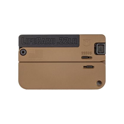 LifeCard Gen 1 .22 LR Ultra-Compact Pocket Pistol - Brown/Black
