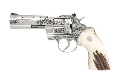 Colt Python Gen 1 .357 Magnum Revolver - 4.25" SS Elk Grips