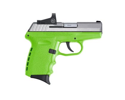 SCCY CPX-2RD 9mm LimeGrip Compact Pistol w/ Red Dot Sight