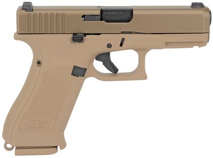 Glock 19X Gen5 Coyote Tan 9mm Pistol, 17+1 Rds, Night Sights