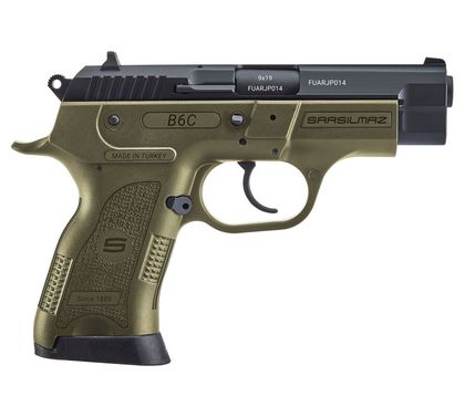 SAR B6C Gen 1 OD Green Compact 9mm Pistol, 13+1 Capacity