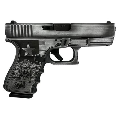 Glock 19 Gen3 Custom "Texas Silver" 9mm, 15-Rd Semi-Auto Handgun