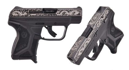 Ruger LCP II .380 ACP Compact Defender - Black Blued Engraved Finish