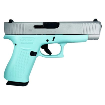 Glock 48 Gen 1 "Tiffany Silver" 9mm Pistol - Stylish & Reliable Firearm