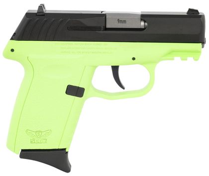 SCCY CPX-2 Gen 3 Lime 9mm Compact Pistol - Black Slide, 10+1 Rounds