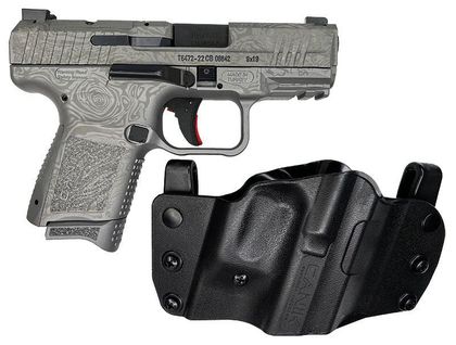 Century Arms TP9 Elite SC 9mm Pistol - Damascus Silver Finish