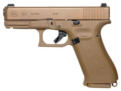 Glock 19X Gen5 Crossover - 9mm, 17+1 Rounds, Coyote Finish
