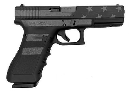 GLOCK G17 Gen 1 - 9mm Semi-Auto Pistol, Black Stealth Flag Finish