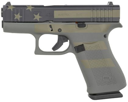 Glock G43X Operator Flag 9mm Compact - Gen 1, 11-Round Carry Pistol